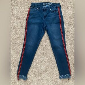 Hydraulic Women's Skinny Jeans with Red Stripes